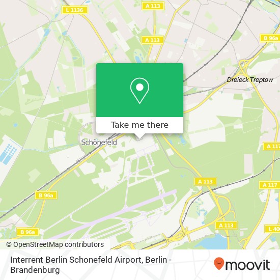 Interrent Berlin Schonefeld Airport, Flughafen map