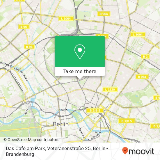 Карта Das Café am Park, Veteranenstraße 25