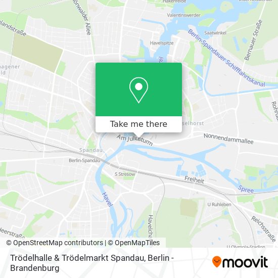 Карта Trödelhalle & Trödelmarkt Spandau