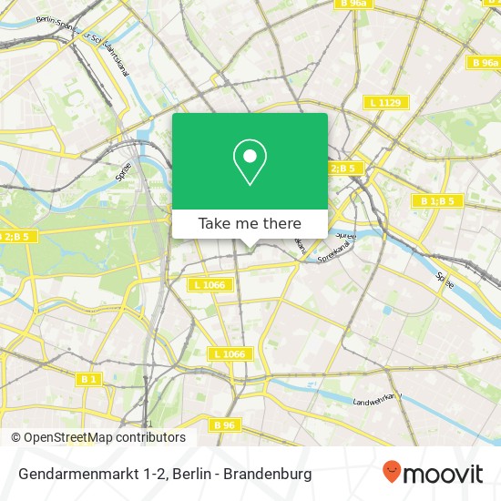 Карта Gendarmenmarkt 1-2, Gendarmenmarkt 1-2, 10117 Berlin, Deutschland