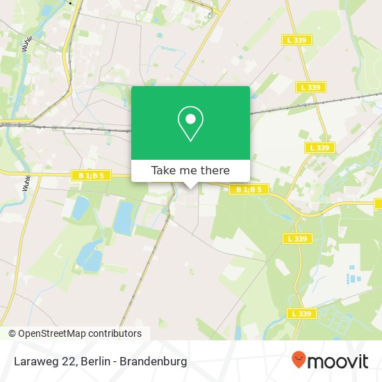 Карта Laraweg 22, Mahlsdorf, 12623 Berlin