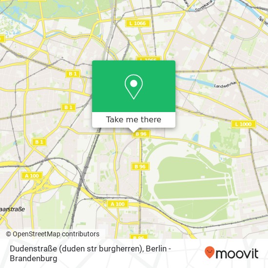 Dudenstraße (duden str burgherren), Tempelhof, 12101 Berlin map