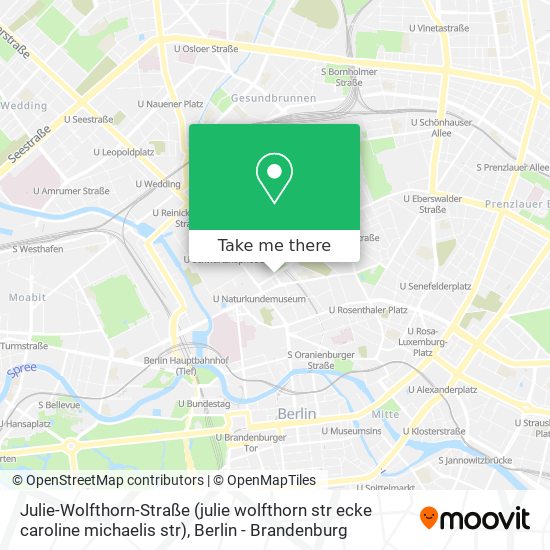 Карта Julie-Wolfthorn-Straße (julie wolfthorn str ecke caroline michaelis str)