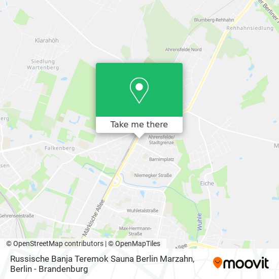 Карта Russische Banja Teremok Sauna Berlin Marzahn