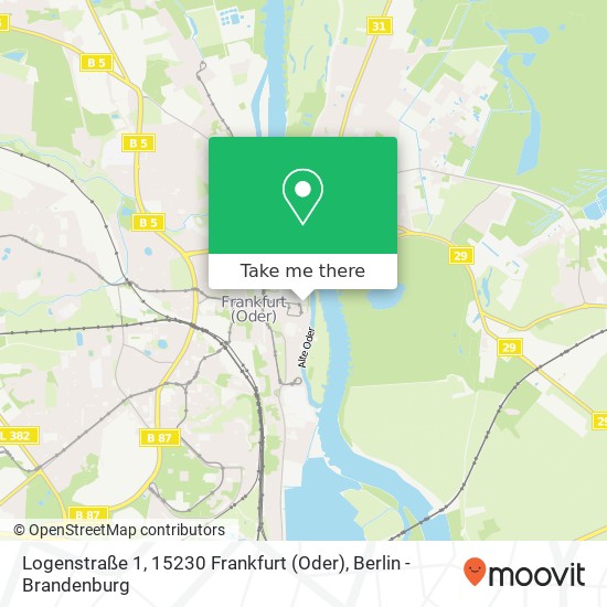 Карта Logenstraße 1, 15230 Frankfurt (Oder)