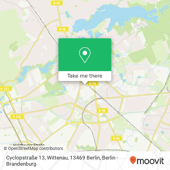 Cyclopstraße 13, Wittenau, 13469 Berlin map