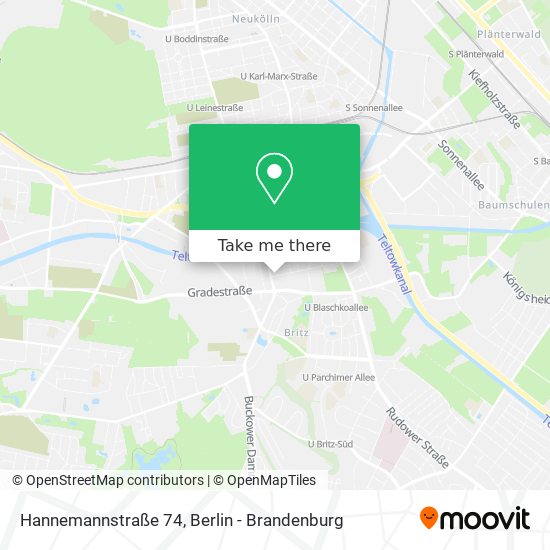 Карта Hannemannstraße 74