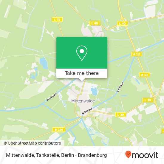 Mittenwalde, Tankstelle map