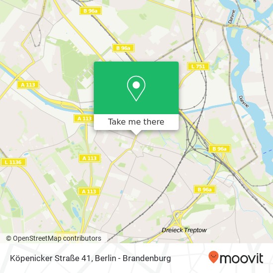 Карта Köpenicker Straße 41, Altglienicke, 12524 Berlin