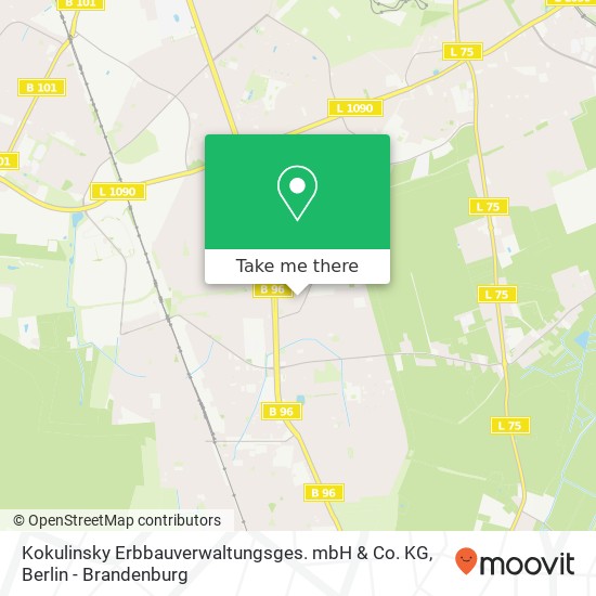 Карта Kokulinsky Erbbauverwaltungsges. mbH & Co. KG, Alt-Lichtenrade 39