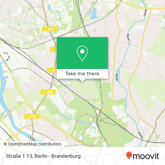 Карта Straße 1 13, Karlshorst, 10318 Berlin