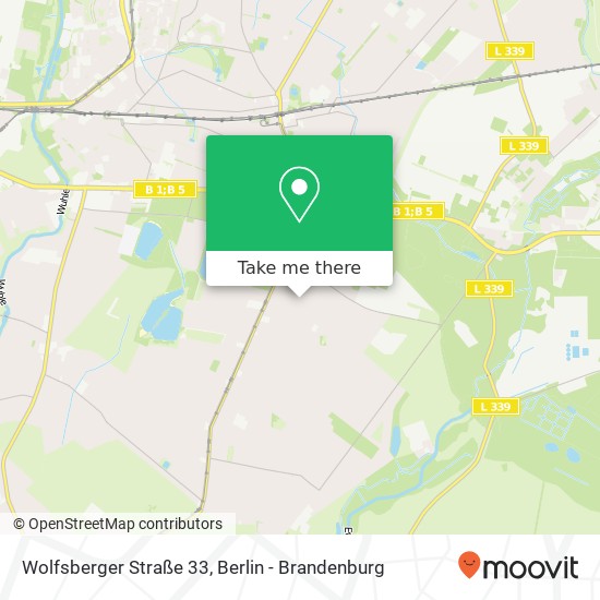 Карта Wolfsberger Straße 33, Mahlsdorf, 12623 Berlin
