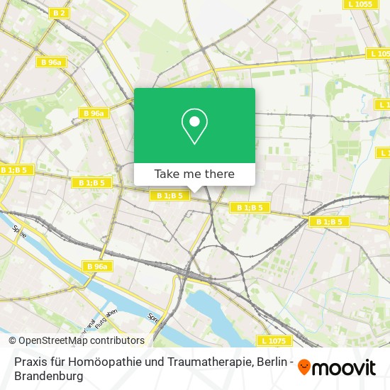 Карта Praxis für Homöopathie und Traumatherapie