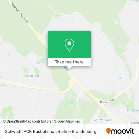 Карта Schwedt, PCK Busbahnhof