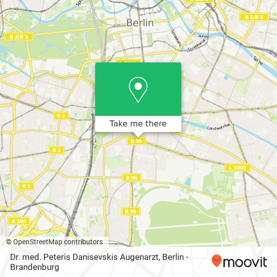 Карта Dr. med. Peteris Danisevskis Augenarzt, Gneisenaustraße 115
