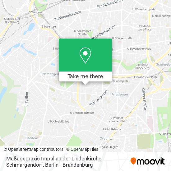 Maßagepraxis Impal an der Lindenkirche Schmargendorf map