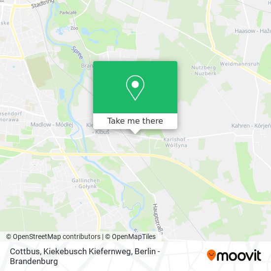 Cottbus, Kiekebusch Kiefernweg map
