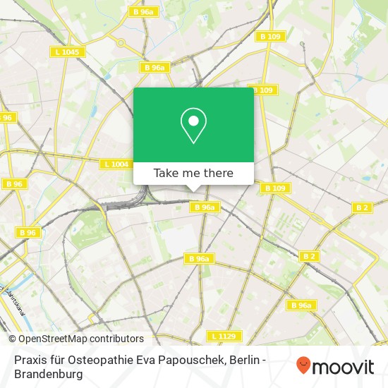 Praxis für Osteopathie Eva Papouschek, Schivelbeiner Straße 40 map