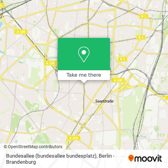 Карта Bundesallee (bundesallee bundesplatz)