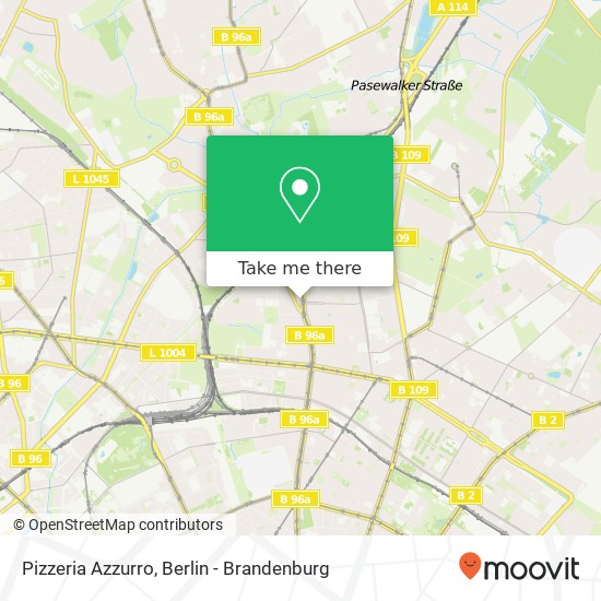 Карта Pizzeria Azzurro, Berliner Straße 47