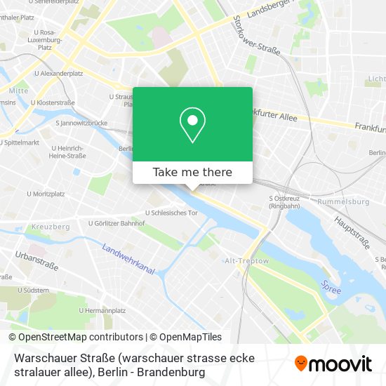 Warschauer Straße (warschauer strasse ecke stralauer allee) map