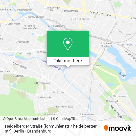 Карта Heidelberger Straße (lohmühlenstr / heidelberger str)