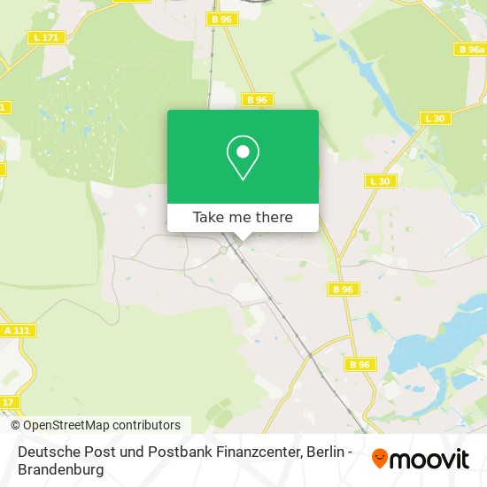 Deutsche Post und Postbank Finanzcenter map