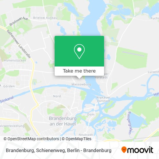 Brandenburg, Schienenweg map