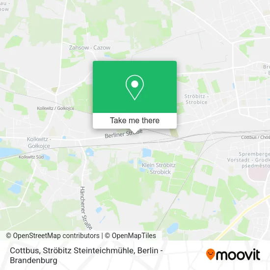 Карта Cottbus, Ströbitz Steinteichmühle