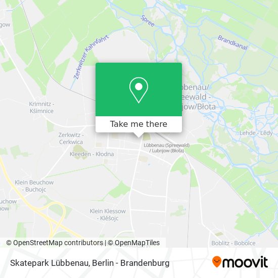 Skatepark Lübbenau map