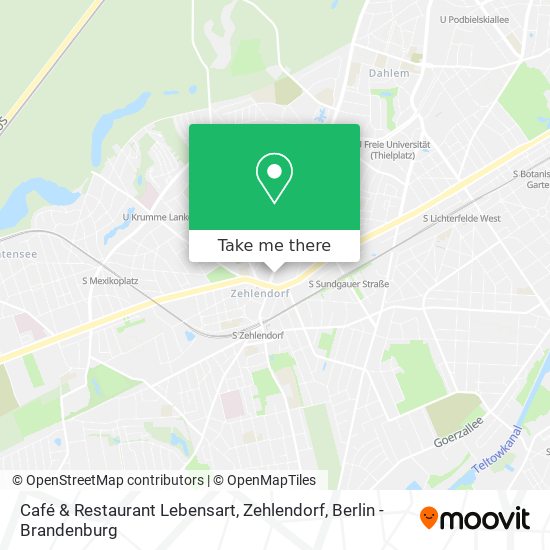 Café & Restaurant Lebensart, Zehlendorf map