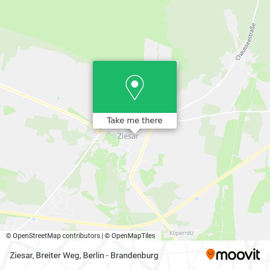 Карта Ziesar, Breiter Weg