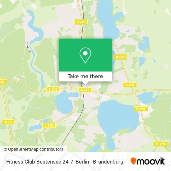 Fitness Club Bestensee 24-7 map