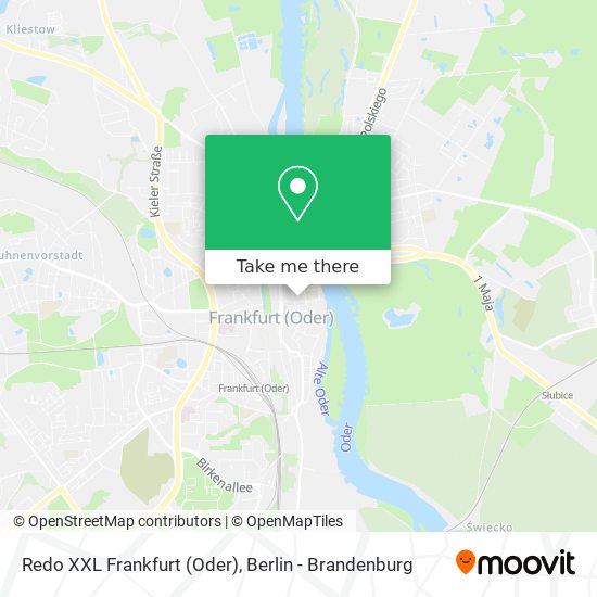 Redo XXL Frankfurt (Oder) map