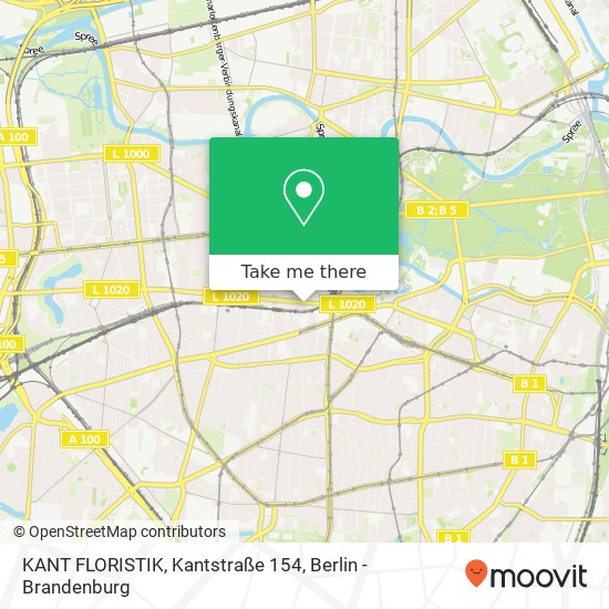 Карта KANT FLORISTIK, Kantstraße 154