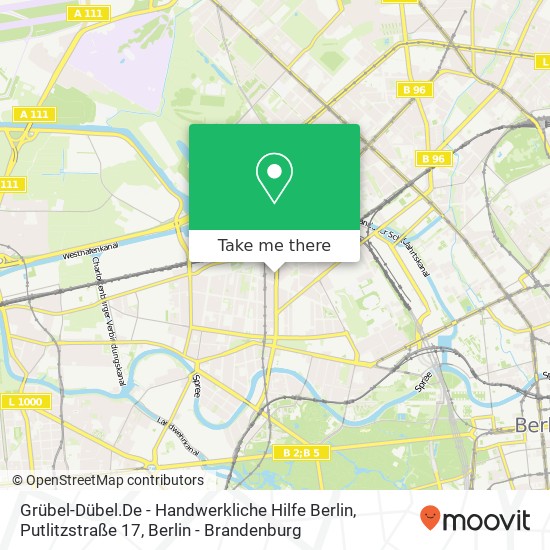 Карта Grübel-Dübel.De - Handwerkliche Hilfe Berlin, Putlitzstraße 17