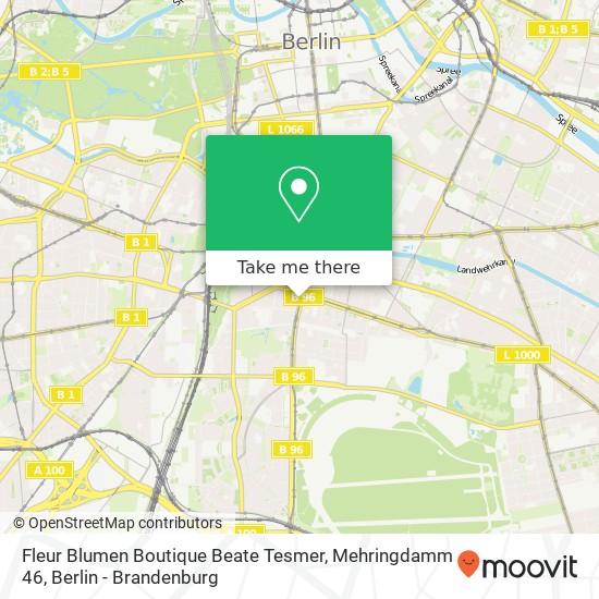 Fleur Blumen Boutique Beate Tesmer, Mehringdamm 46 map