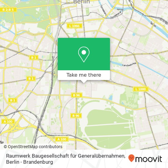 Raumwerk Baugesellschaft für Generalübernahmen map