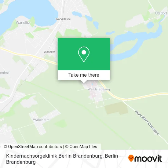 Карта Kindernachsorgeklinik Berlin-Brandenburg
