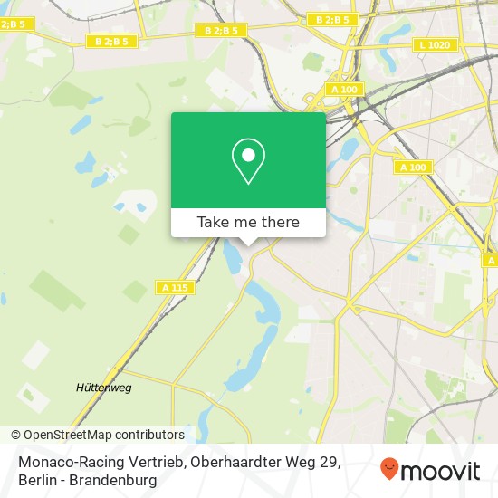 Карта Monaco-Racing Vertrieb, Oberhaardter Weg 29