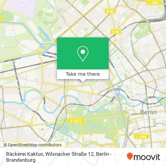 Карта Bäckerei Kaktus, Wilsnacker Straße 12