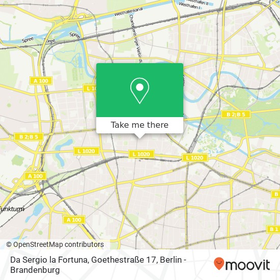 Карта Da Sergio la Fortuna, Goethestraße 17