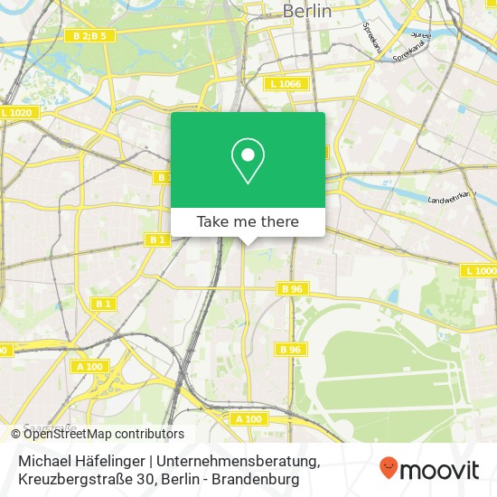 Карта Michael Häfelinger | Unternehmensberatung, Kreuzbergstraße 30