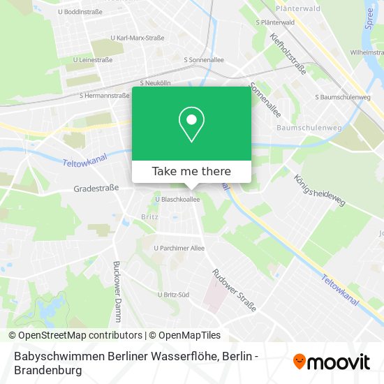 Карта Babyschwimmen Berliner Wasserflöhe
