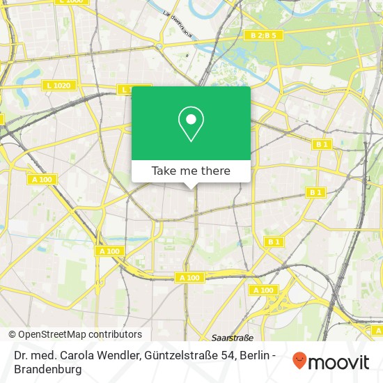 Dr. med. Carola Wendler, Güntzelstraße 54 map