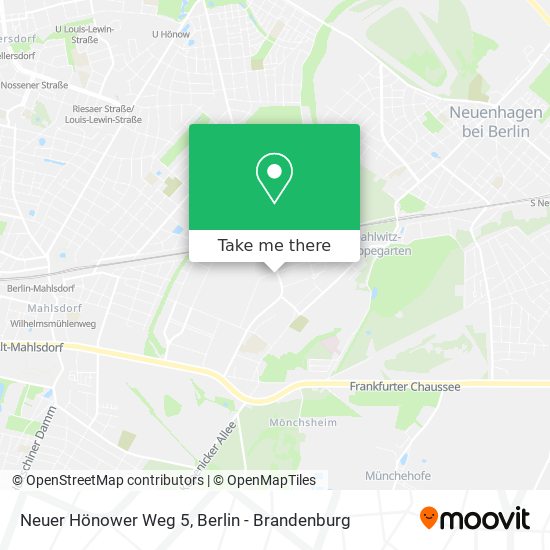Neuer Hönower Weg 5 map