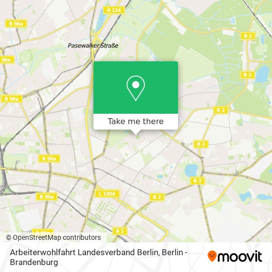 Карта Arbeiterwohlfahrt Landesverband Berlin