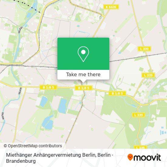 Miethänger Anhängervermietung Berlin map