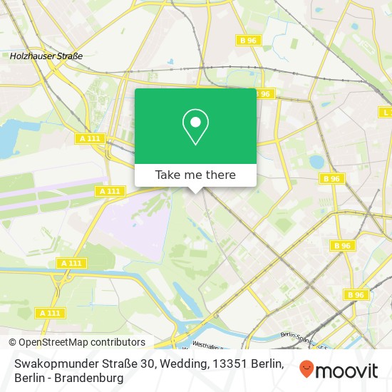 Swakopmunder Straße 30, Wedding, 13351 Berlin map