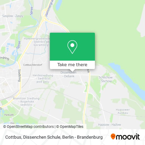 Карта Cottbus, Dissenchen Schule